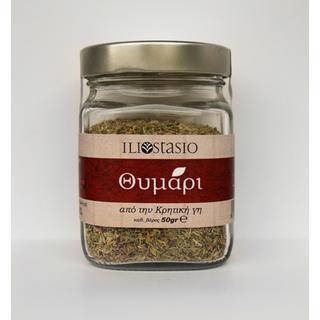 Thyme from Cretan land in glass jar 50 gr
